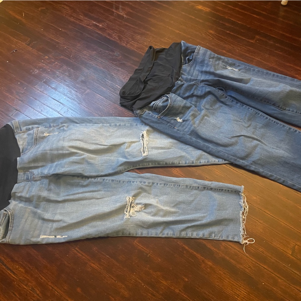 Size 12 maternity cotton denim jeans